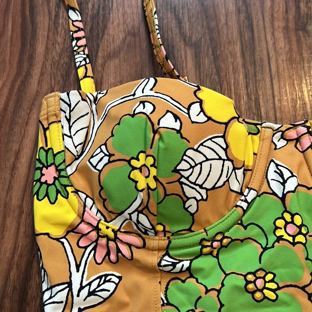 Tory Burch Printed Underwire Brown Wallpaper Floral - Picture 10 of 16